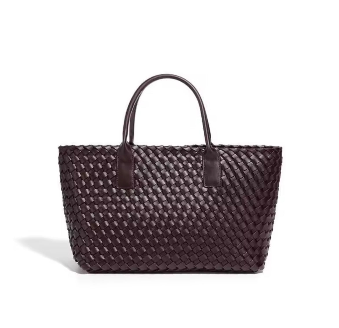 Geflochtene Leder-Optik Handtasche