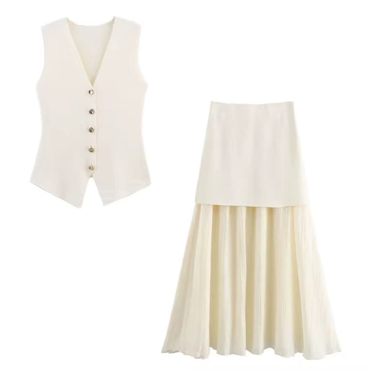 Amalfi Set–Zweiteiler aus Weste & Rock