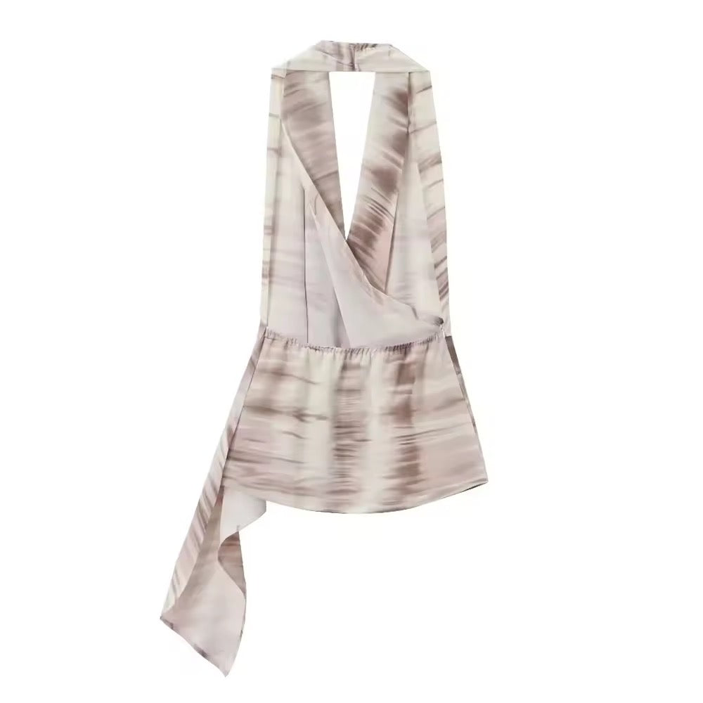 Zweiteiliges Set – Wickel-Top & Palazzohose