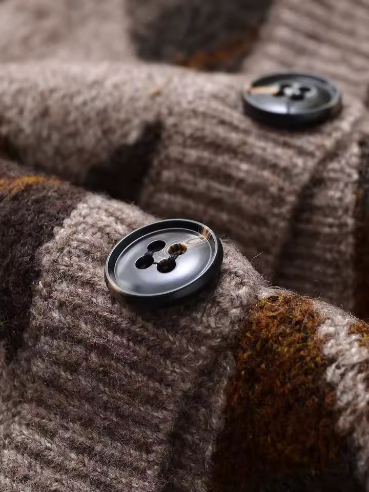 Strickjacke mit Diamantmuster