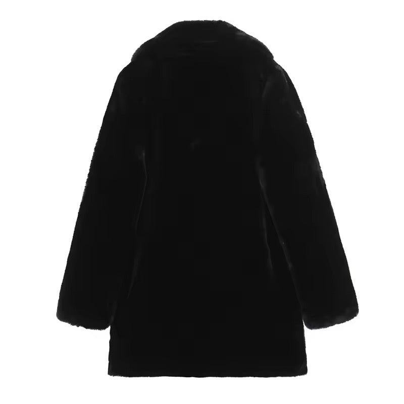 Luxuriöser Kunstfell-Mantel