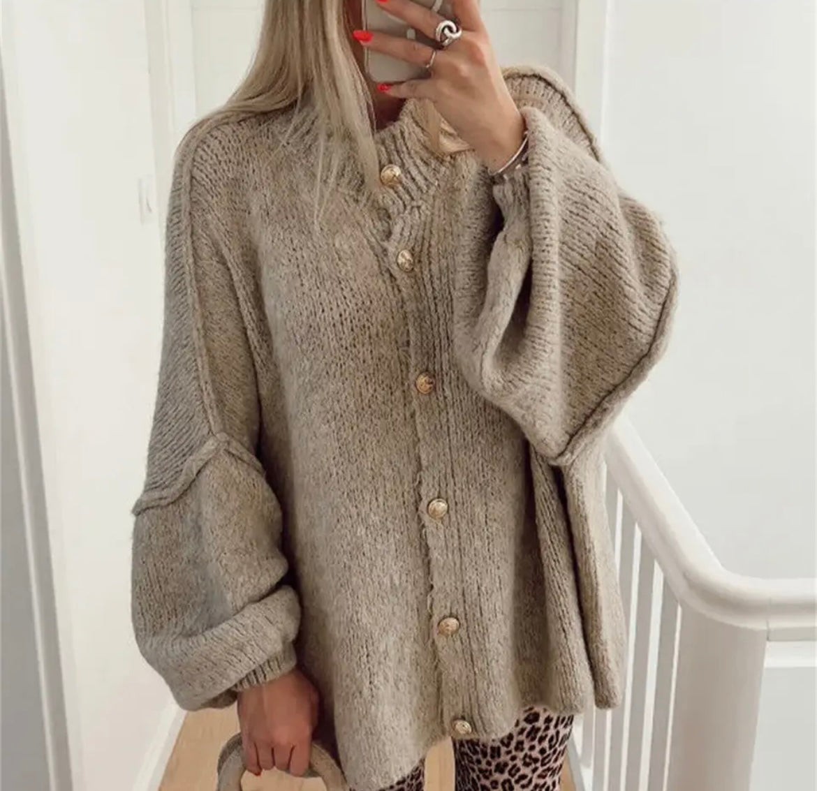 Oversize Strickjacke