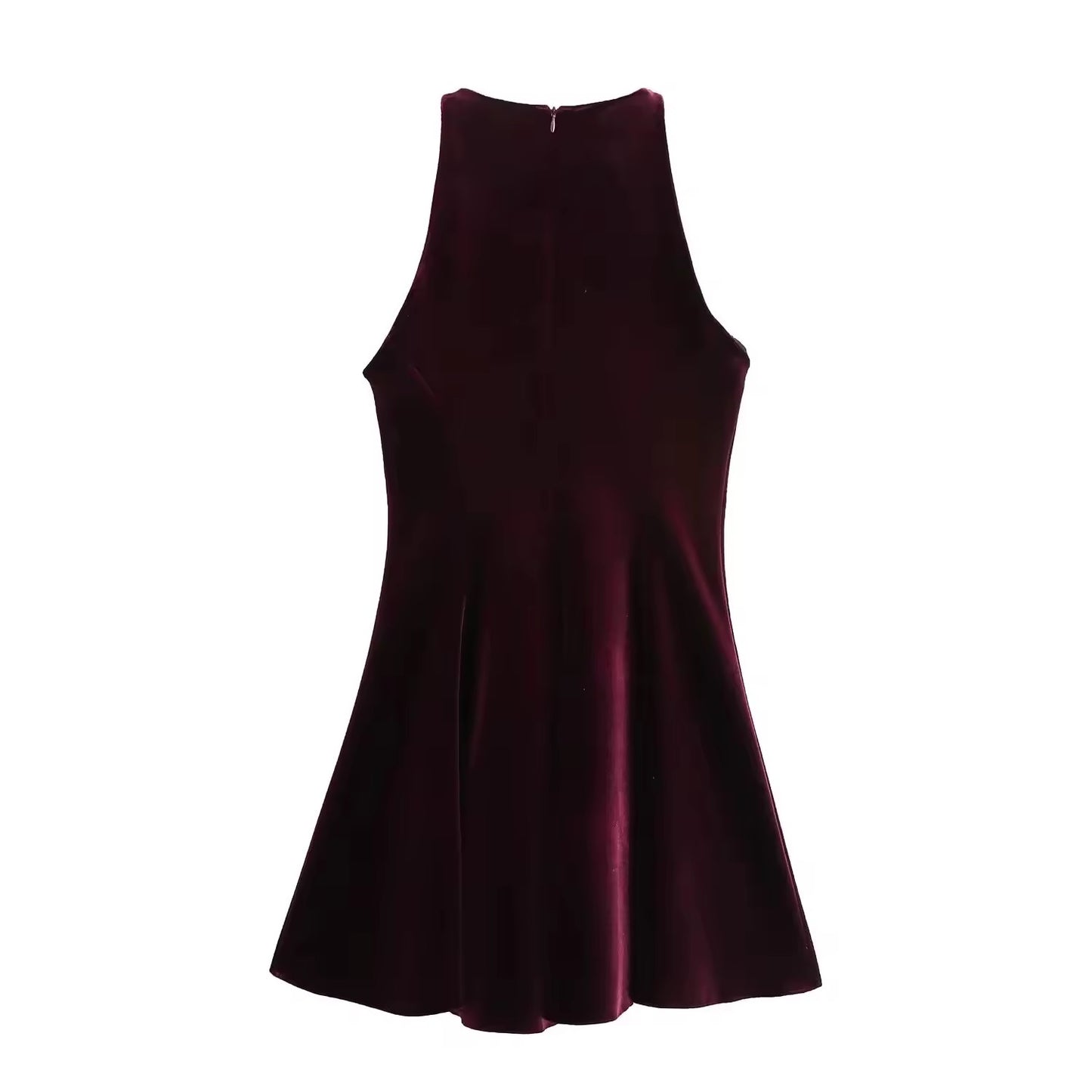 Elegantes Samtkleid mit ausgestelltem Rock