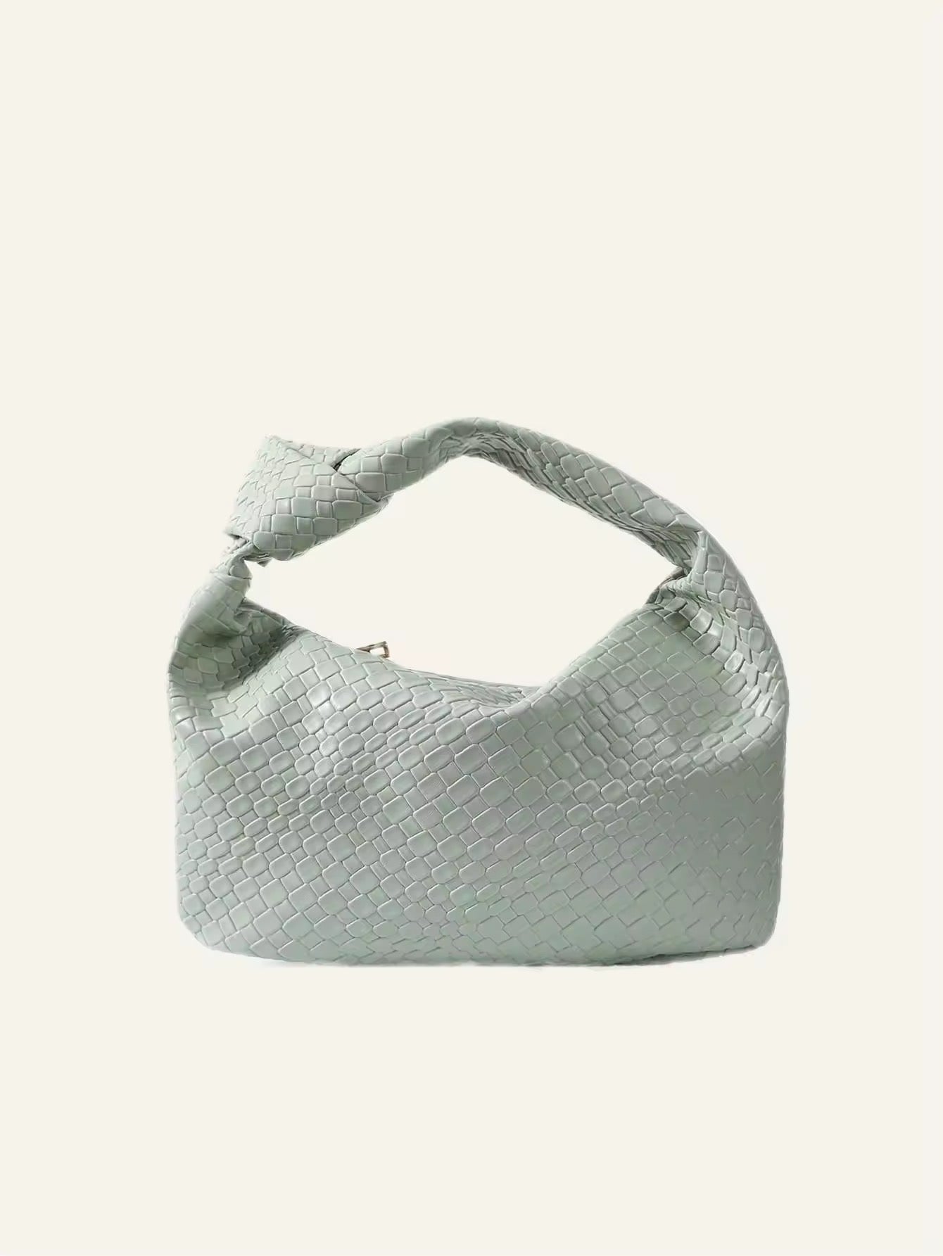 Gewebte Hobo-Tasche aus Leder