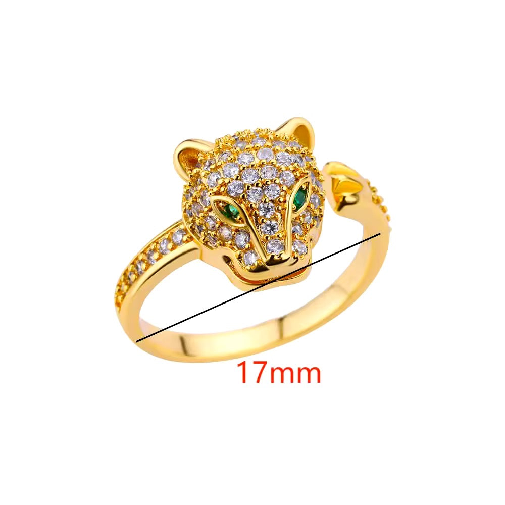 Goldener Panther-Ring