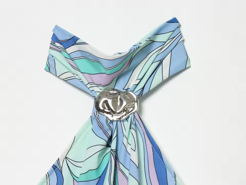 Ocean Breeze Halterneck-Kleid