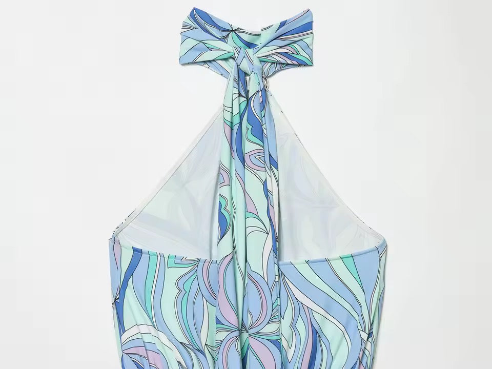 Ocean Breeze Halterneck-Kleid