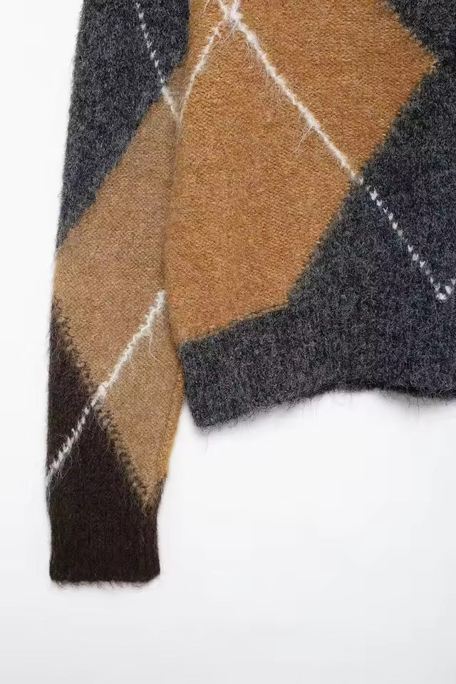 Pullover mit Rautenmuster
