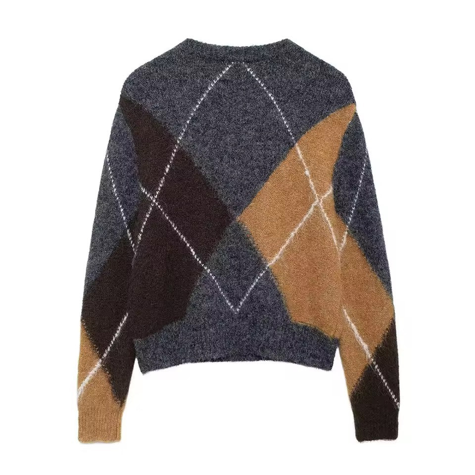 Pullover mit Rautenmuster