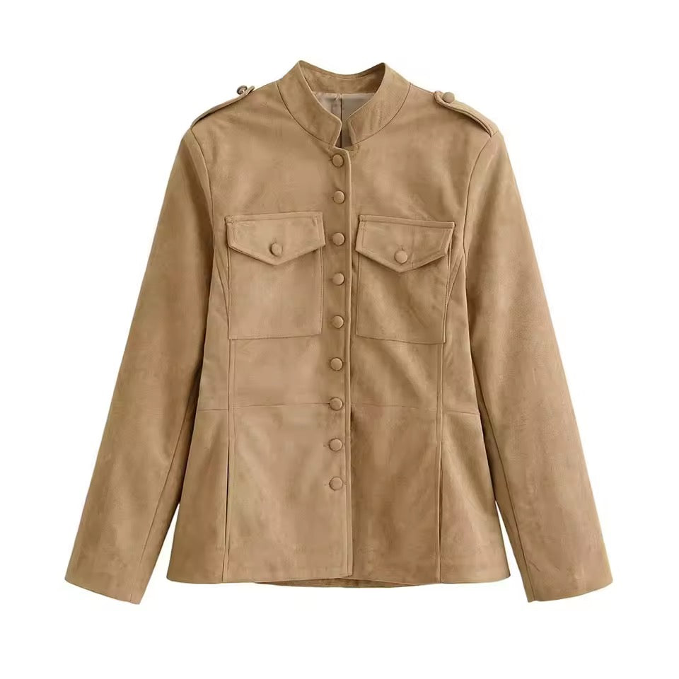 Utility-Jacke mit Stehkragen